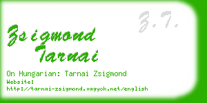 zsigmond tarnai business card